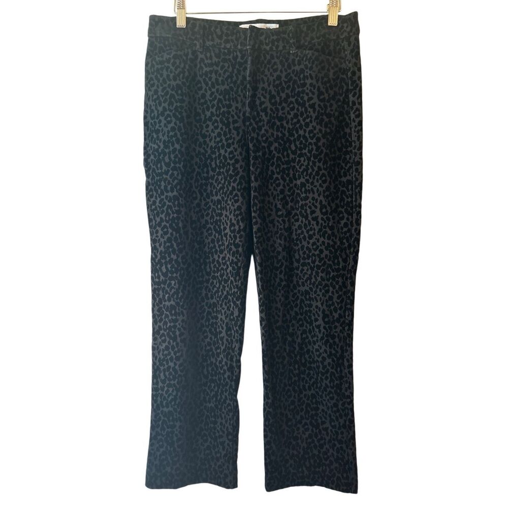 Old Navy Velvet Flocked LeopardPixy High-rise Pants sz 6 Preppy Career Holiday P